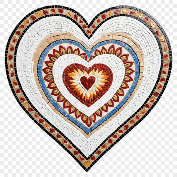 Vector heart shape with transparent background in high resolution PNG format.