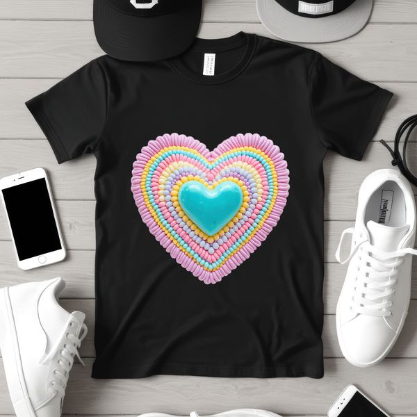 High Res Heart Image A stylized, high-resolution love heart with a clear background, ideal for sublimation printing.