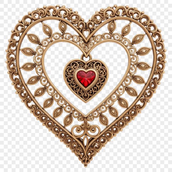 A simple heart icon with a clear background, ideal for print or digital use.