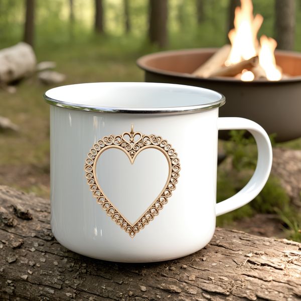 High-Res Stylized Heart Symbol A high-resolution transparent PNG image of a stylized heart icon.