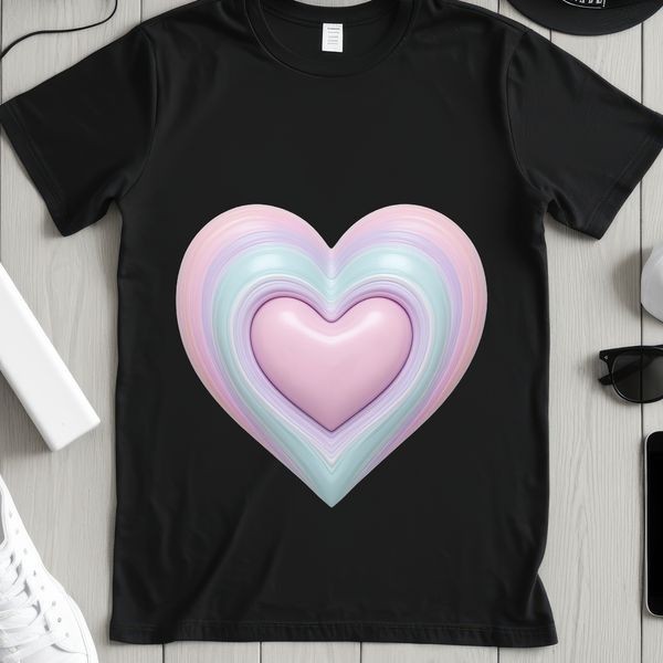 Clear Background Heart Emblem A high-resolution transparent heart icon suitable for commercial use, ideal for printing or digital applications.