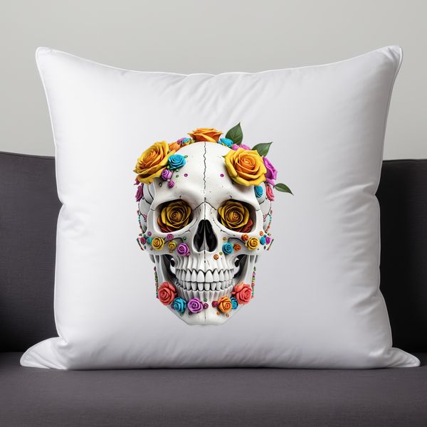 Skull Design with Clear Background A transparent skull design with a clear background, suitable for commercial or personal use.