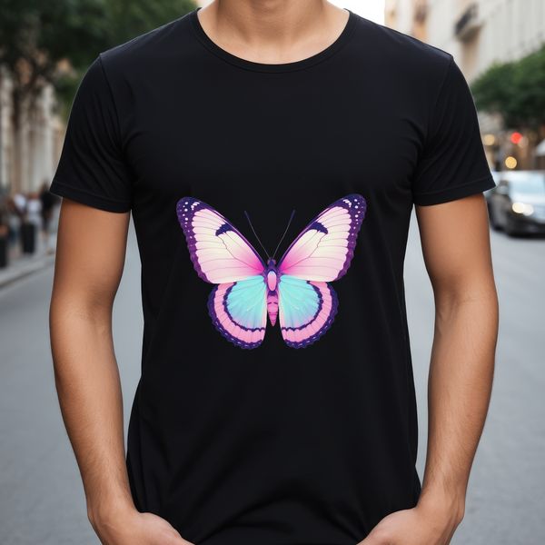 Beautiful Winged Wonder A colorful butterfly with detailed wings against a clear background.