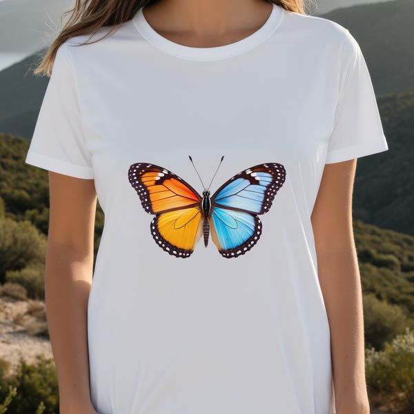 A close-up view of a colorful butterfly with intricate details, ideal for high-resolution printing or digital use.