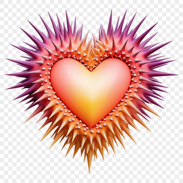 A large, transparent heart icon with a clear background in high resolution PNG format.