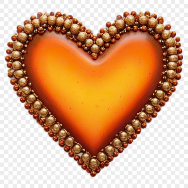 Clear Background Heart Graphics A high-resolution transparent heart icon on a clear background, suitable for commercial or personal use.