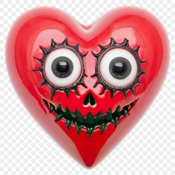 A free high-resolution transparent PNG image of a love heart icon.