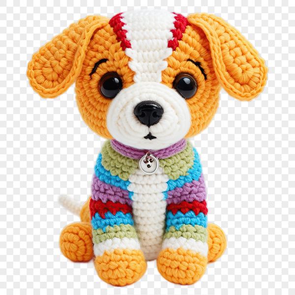 A transparent PNG image featuring a small puppy in a simple composition.