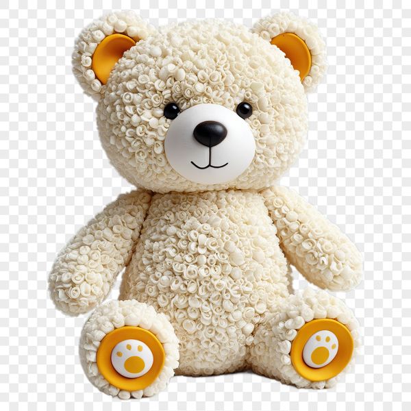 Cuddly Bear Silhouette A high-resolution transparent png image of a cute teddy bear with a clear background for commercial or personal use.