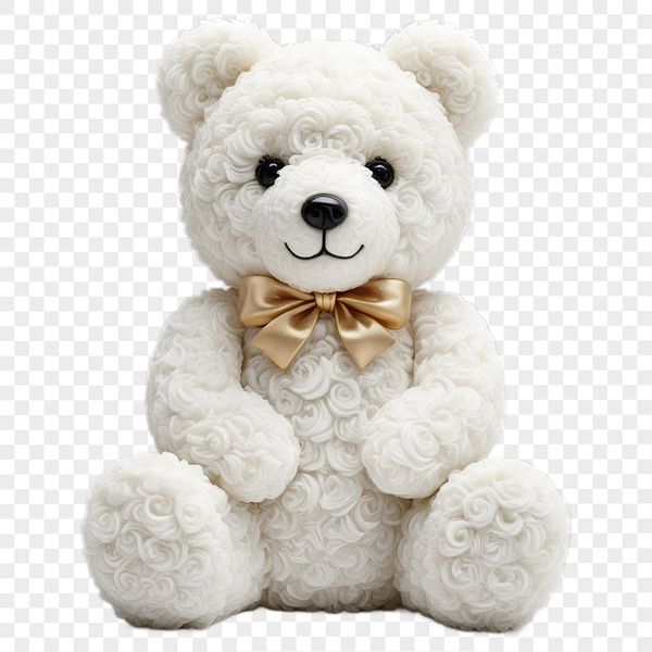 High Res Cute Teddy Graphic A high-resolution PNG image of a cuddly teddy bear with a transparent background.