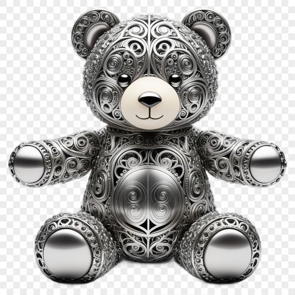 Cute Bear Illustration Transparent PNG file of a simple teddy bear illustration suitable for sublimation printing.