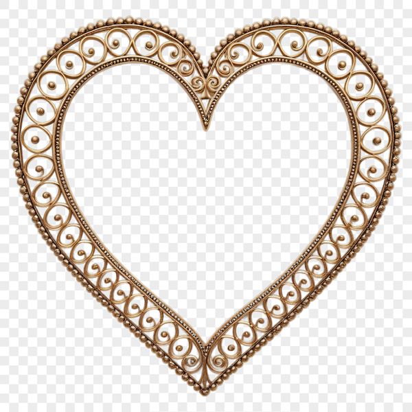 A clear transparent heart icon with a white background.