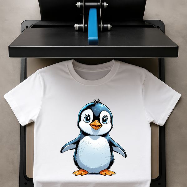 Cute Penguin Cartoon Illustration Cute cartoon penguin illustration on a transparent background with a clear white space around the character.