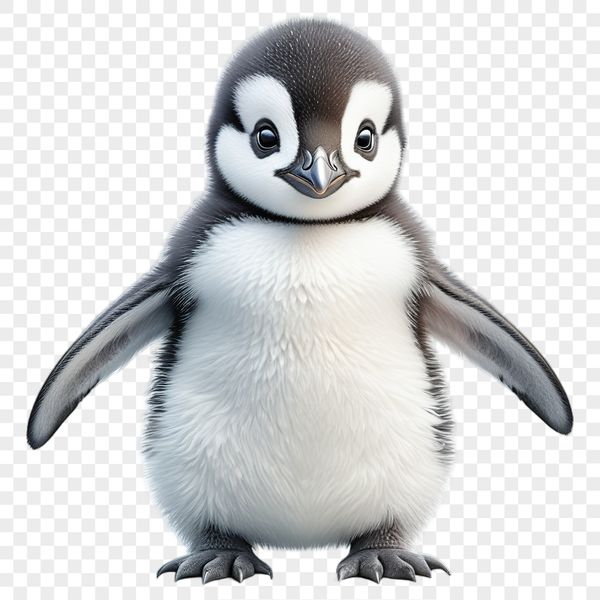 Cute Bird PNG Image Free Download A high-resolution PNG image of a small penguin with transparent edges.