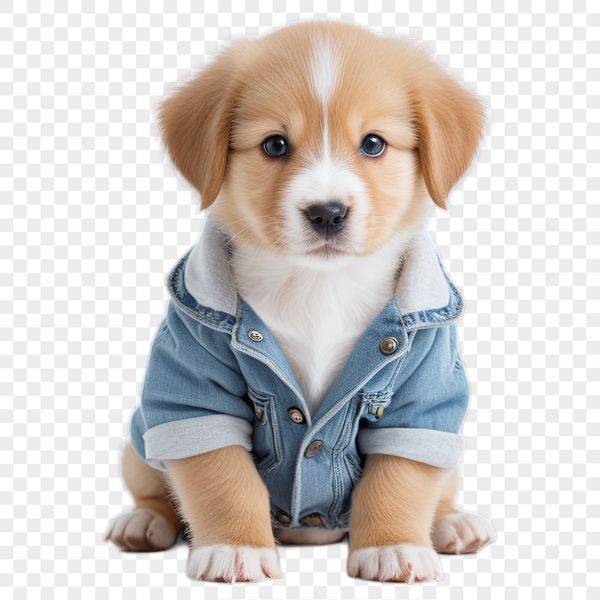 A cute puppy with a clear background, suitable for commercial or personal use as clip art.