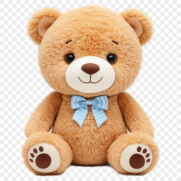 High-Quality Transparent Bear Graphic A high-resolution transparent teddy bear illustration suitable for commercial and personal use.