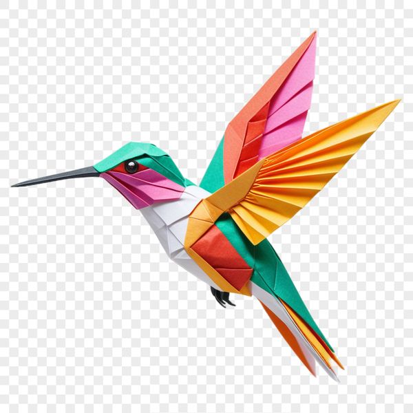 Vibrant Hummingbird Perched on Branch A high-resolution PNG image of a colorful hummingbird perched on a branch.