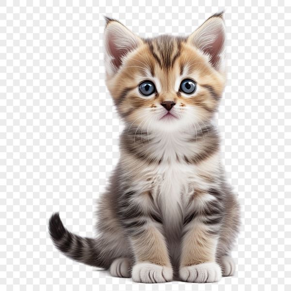 Close-up photo of a cute domestic cat with a clear background, suitable for sublimation and print quality.