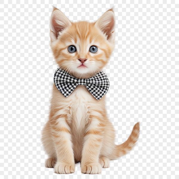 A high-resolution png image of a cute domestic cat in a clear background.