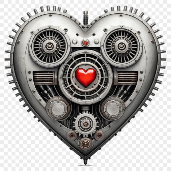 A simple transparent PNG icon of a love heart with a clear background.