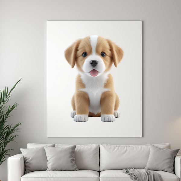 Cute Puppy PNG Image for Designs A free downloadable PNG of a small adorable dog with a simple background suitable for various designs.