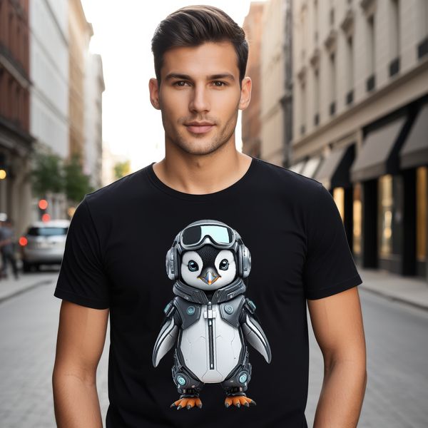 A small, adorable penguin chick in a transparent PNG format.