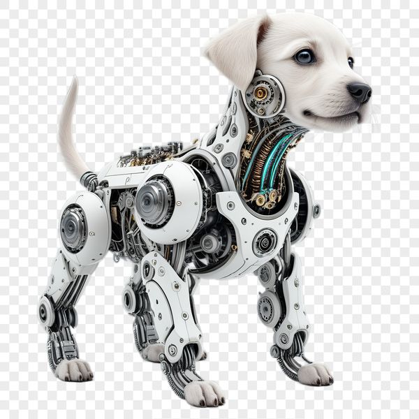 A clear background transparent PNG image featuring a happy animal dog, suitable for printing and creative use.