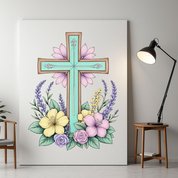 Simple Cross Icon with Transparent Background A simple, high-resolution cross with a transparent background, suitable for sublimation printing or digital designs.
