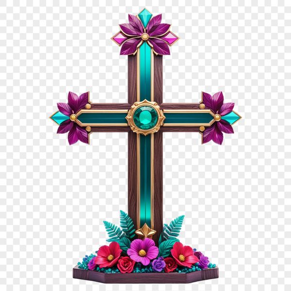 Clear Background PNG Cross A transparent, high-resolution PNG image of a crucifix with a clear background, suitable for commercial and personal use.