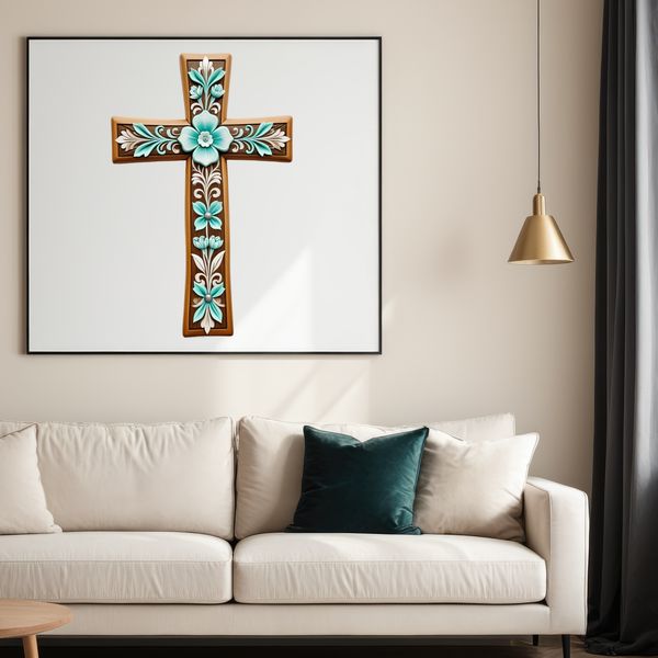 Transparent Cross Symbol A transparent PNG image of a cross with a clear background, suitable for sublimation printing and commercial use.