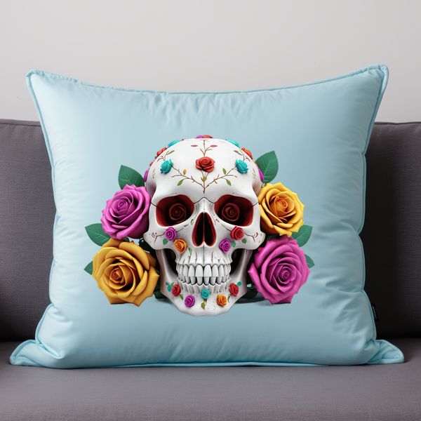 Free Skull Clipart with Clear Background A high-resolution transparent skull illustration with a clear background, suitable for sublimation and print use.