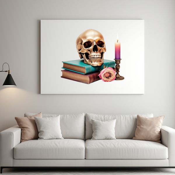 High-resolution illustration of a skull in a simple composition, ideal for digital use and print projects.