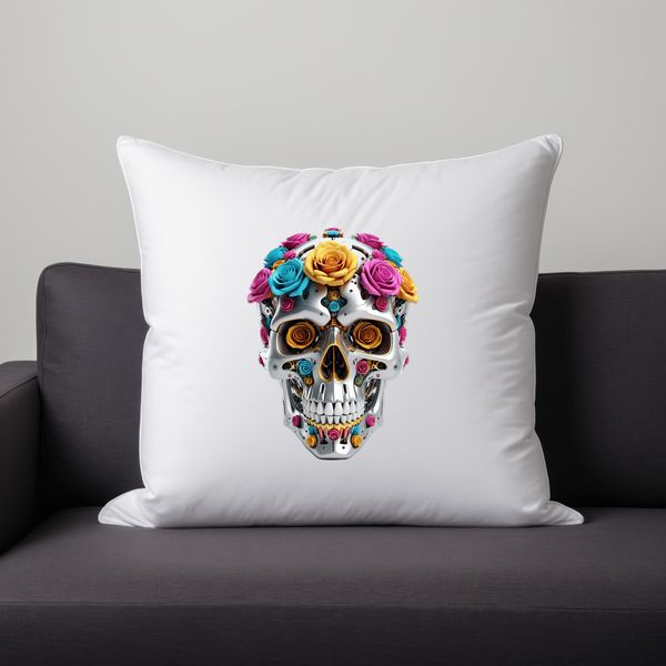 Skull Design with Simple Background A clear and transparent illustration of a skull with a simple background.