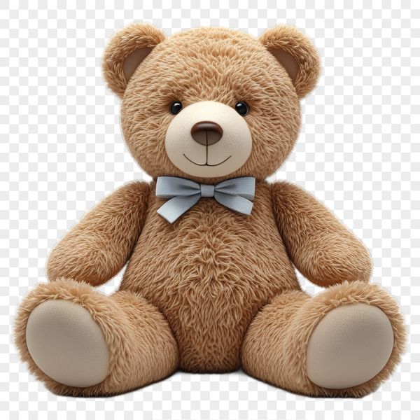 A high-resolution transparent teddy bear illustration suitable for sublimation and commercial use.