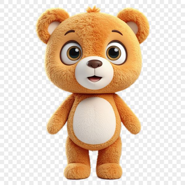 Adorable Teddy Bear Clip Art for Free Download A high-resolution PNG teddy bear with a clear transparent background for commercial and personal use.