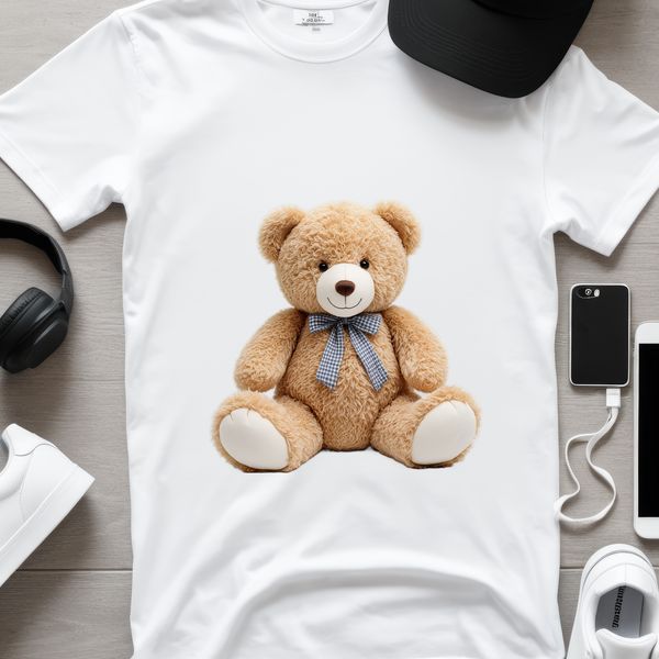 A high-resolution transparent PNG image of a cuddly teddy bear against a clear background.