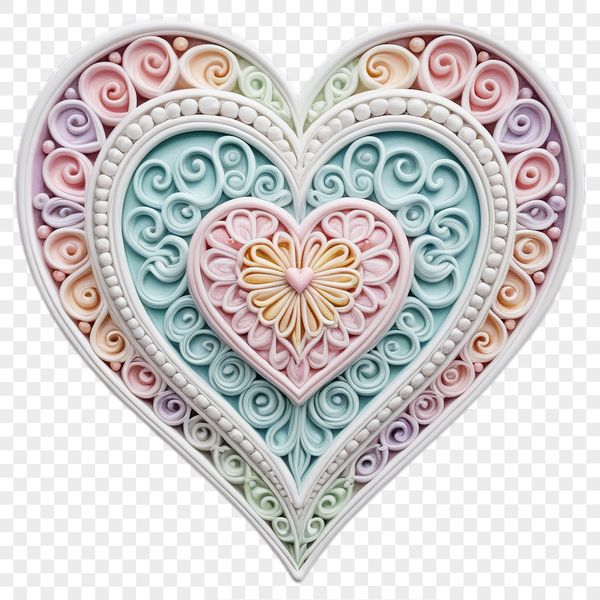 High Resolution Love Symbol A transparent PNG graphic of a stylized heart with a clear background.