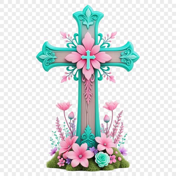 Transparent Faith Symbol Transparent PNG image of a crucifix on a clear background.