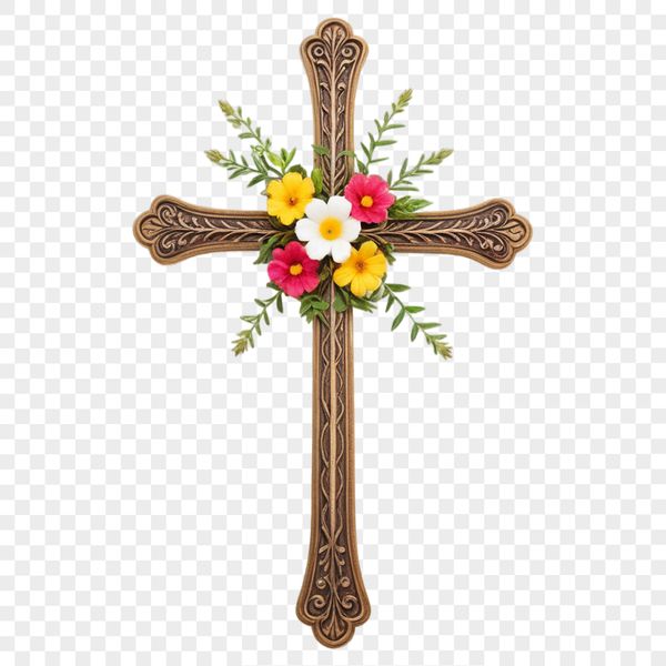 Sacred Symbol PNG Image A transparent PNG image of a crucifix with a clear background, suitable for commercial and personal use.