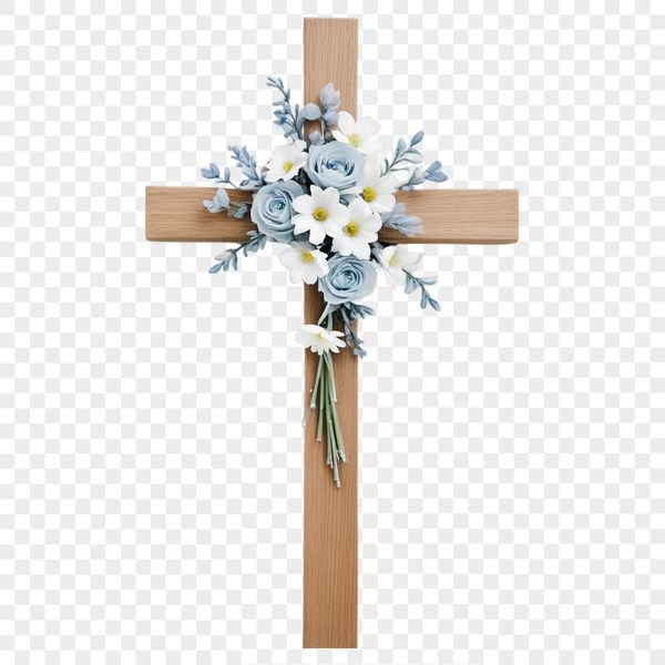 Cross Icon in High Resolution PNG Format A high-resolution transparent png image of a crucifix, ideal for various personal and commercial uses.