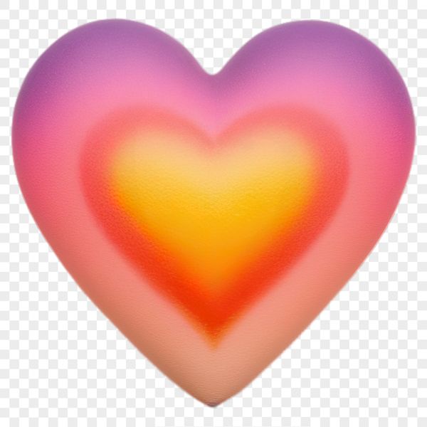 A high-resolution PNG heart icon with a transparent background, ideal for various commercial uses.