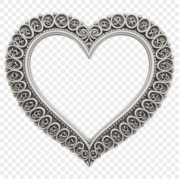Free Heart Shape Clip Art Graphics A transparent PNG image of a heart shape with a clear background.