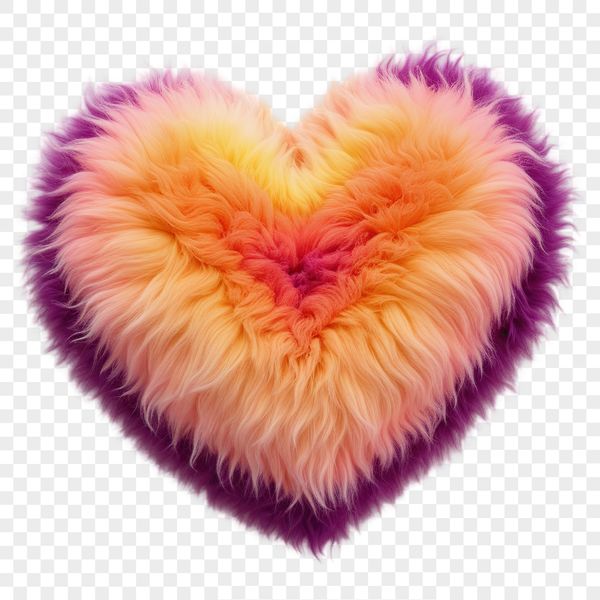 A large, transparent love heart symbol with a clear background, ideal for commercial or personal use.