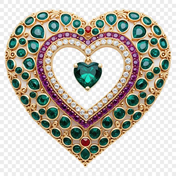 A high-resolution transparent heart graphic with a clear background, suitable for various commercial and personal uses.