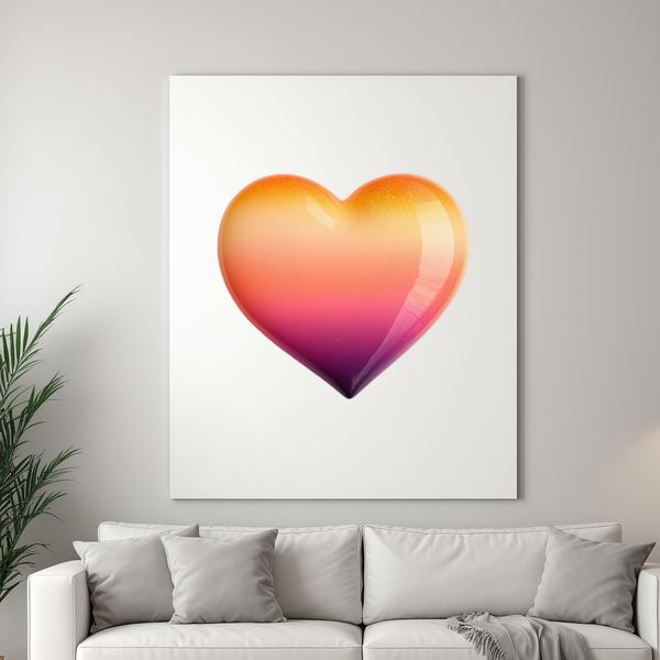 A transparent heart graphic with a clear background in high resolution.