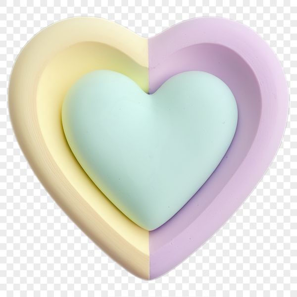 Transparent Heart Clipart for Commercial Use A large, transparent heart icon with a clear background, suitable for commercial or personal use in various design projects.
