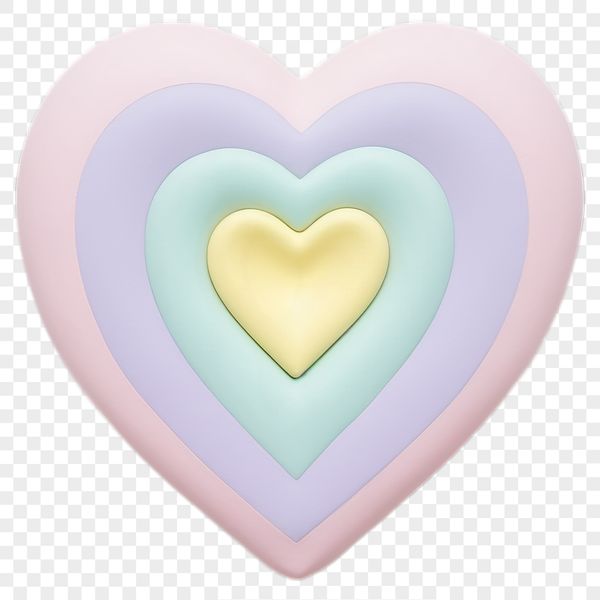 A vector heart illustration with clear background and transparent PNG format, suitable for commercial or personal use.