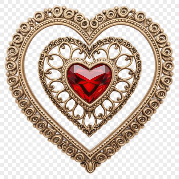 A high-resolution transparent PNG image of a red love heart with a clear background, ideal for commercial or personal use.