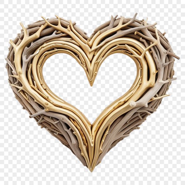 Beautiful Commercial Heart Design A transparent heart icon in high resolution, suitable for commercial use and print quality applications.