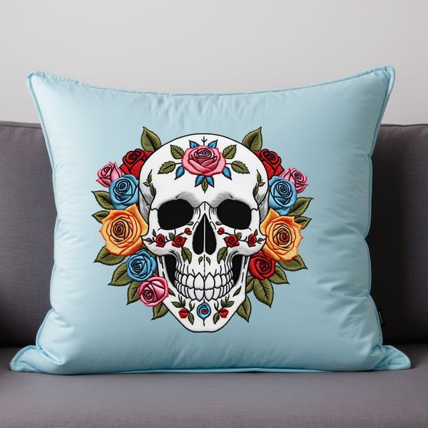 Free Printable Skull Template A transparent skull illustration in high resolution with a clear background.